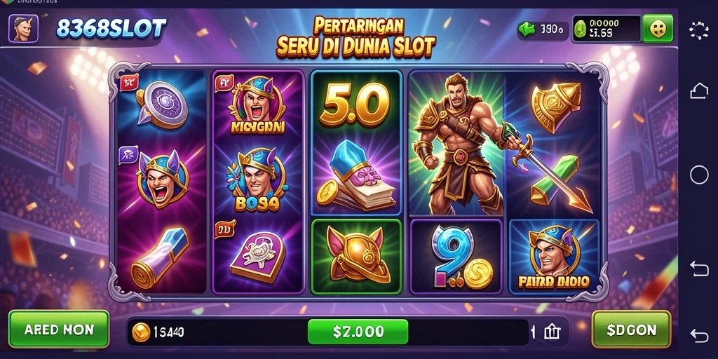 Tangkapan layar dari gameplay pertarungan seru di 8368SLOT.