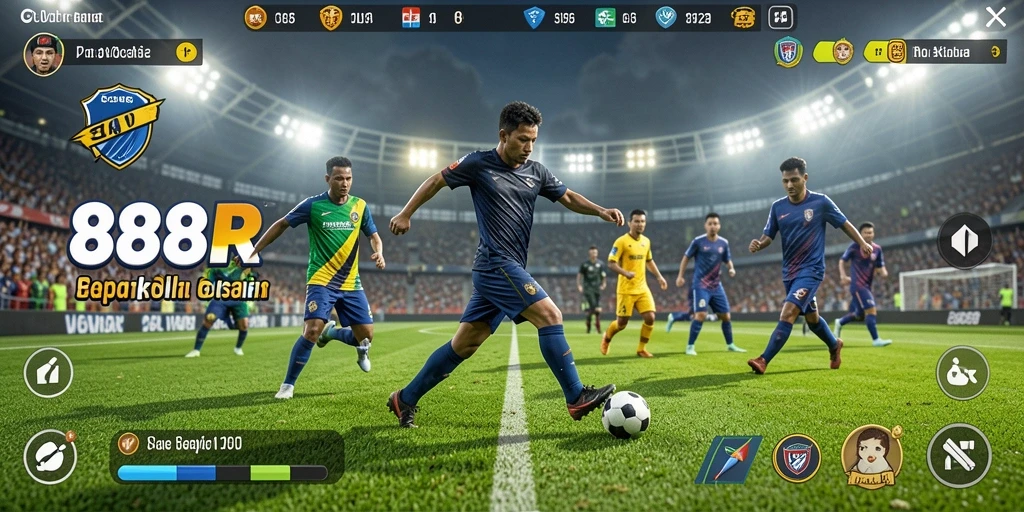 Screenshot gameplay <strong>888R</strong> yang menampilkan aksi seru di lapangan.
