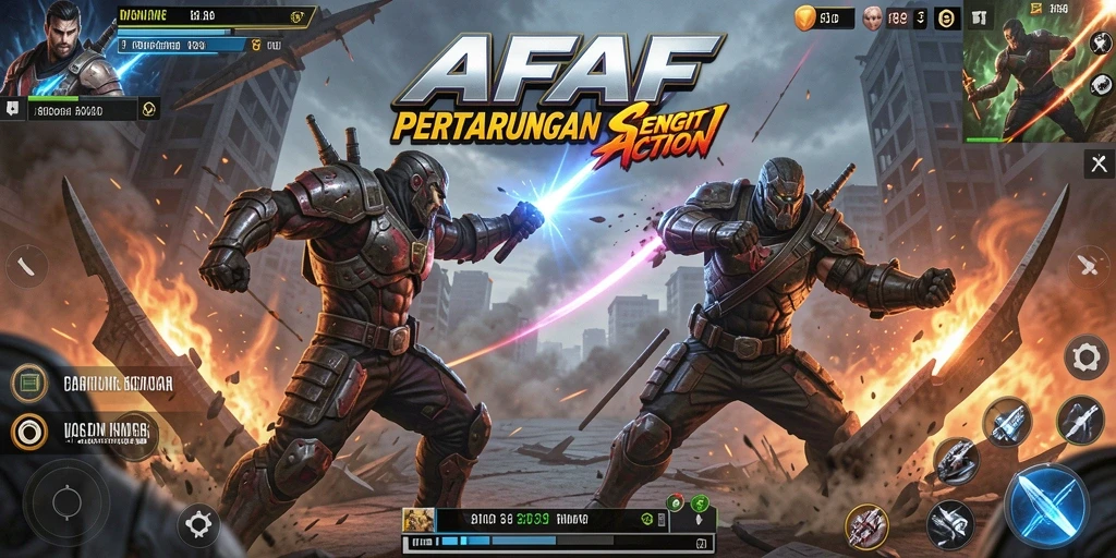 Gameplay AFAF yang penuh aksi dan seru ditampilkan di sini.