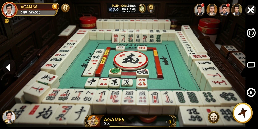 Tampilan gameplay Mahjong yang seru dan menantang di AGAM66.
