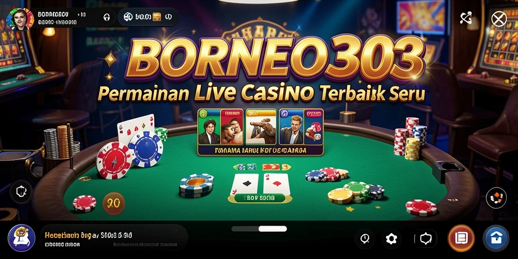 Tampilan screenshot gameplay BORNEO303 yang menarik dengan dealer langsung.