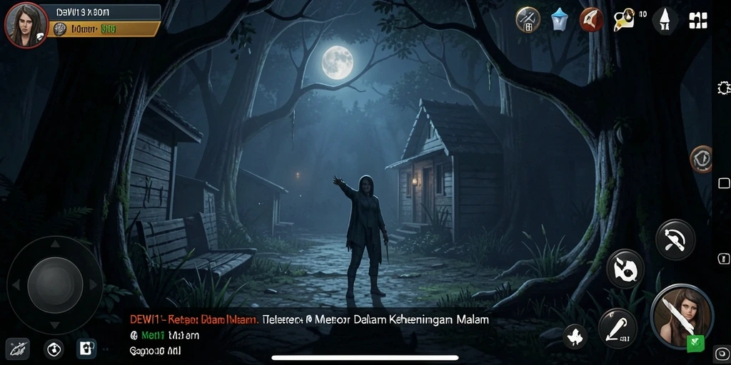 Tampilan menyeramkan gameplay DEWI11 yang menegangkan dan penuh kengerian.