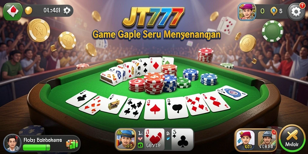 Gameplay seru dan interaktif dalam JT777 Game Gaple.