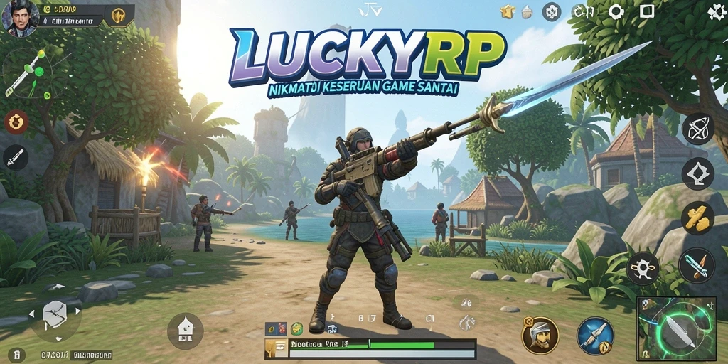 Tampilan gameplay LUCKYRP yang seru dan menghibur.