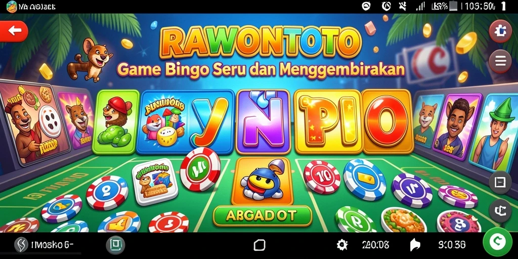 Tampilan menarik dari gameplay Bingo di RAWONTOTO
