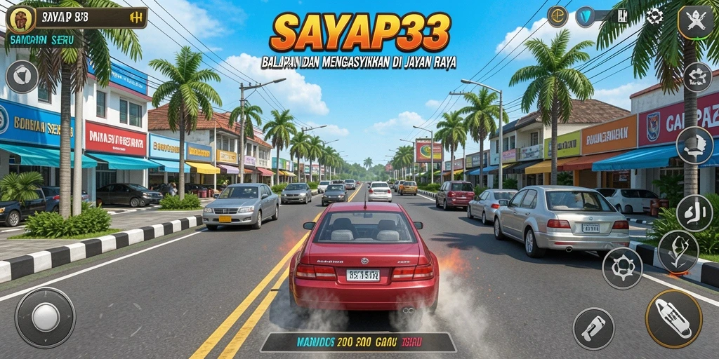 Tampilan gameplay Racing yang mendebarkan dan penuh aksi.