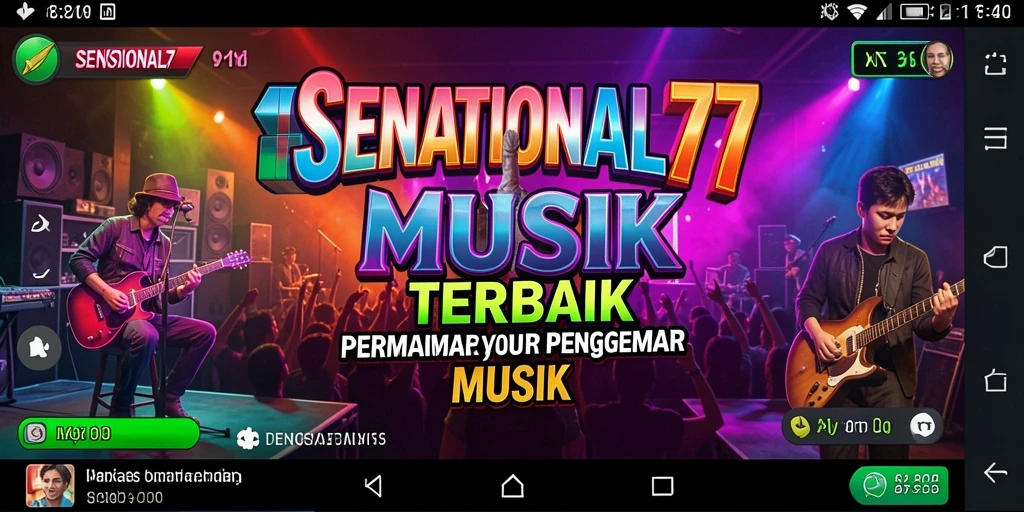 Screenshot gameplay SENSATIONAL77 dengan tampilan karaoke yang menarik.